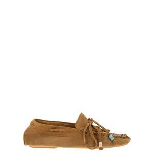 Anniel Women Suede Loafers With Fringes And Sequin Detail